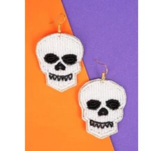 Skeleton Skull Beaded Earrings